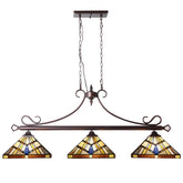 Capulina Tiffany Pool Table Lights 3-Light